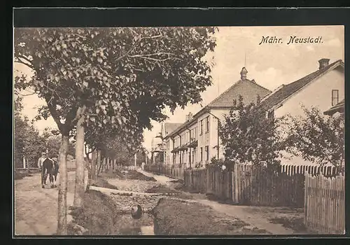 AK Mähr. Neustadt, Strassenpartie im Ort