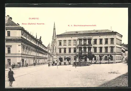 AK Olmütz, Neue Spitals Kaserne, K.k. Bezirkshauptmannschaft
