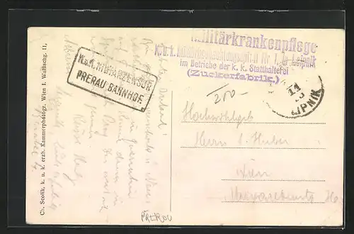 AK Leipnik, Menschen und Kutschen auf dem Ringplatz