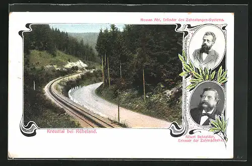 AK Rübeland, Bergbahnlinie im Kreuztal, Roman Abt, Erfinder des Zahnstangen-Systems