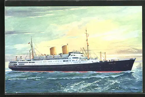 AK Passagierschiff M. S. Berlin auf hoher See