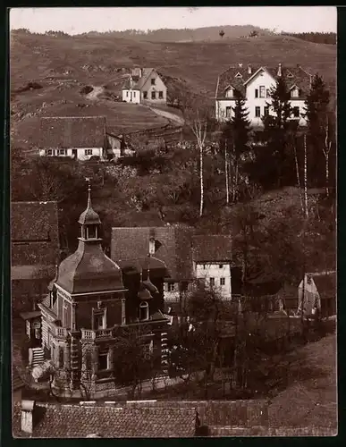 Fotografie R. Hirthe, Schwabach, Ansicht Alfeld, Ortsansicht mit Villa