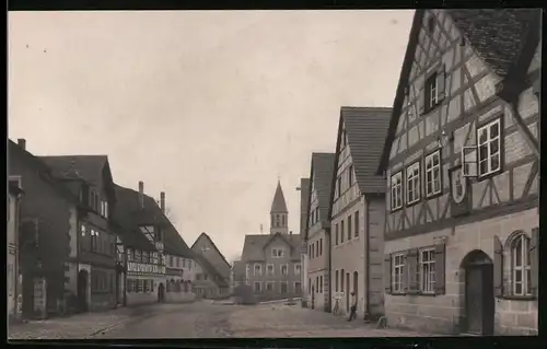 Fotografie R. Hirthe, Schwabach, Ansicht Feucht, Marktplatz mit Geschäftshaus