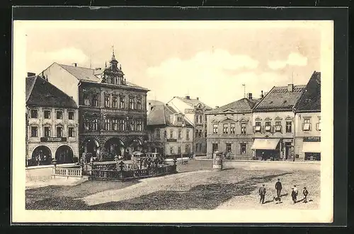 AK Kaaden / Kadan, Namesti, Litfasssäule