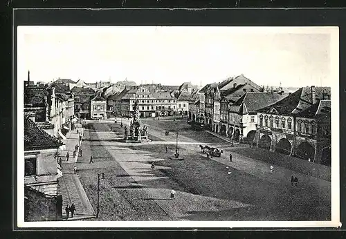 AK Saaz /Zatec, Ringplatz vom Rathaus aus