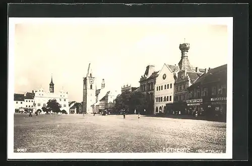 AK Leitmeritz / Litomerice, Hauptplatz, Rathaus