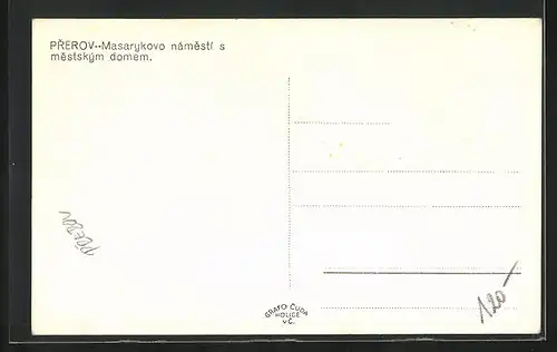 AK Prerov, Masarykovo namesti s mestskym domem