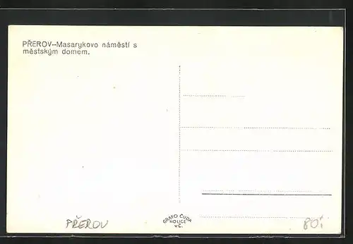 AK Prerov, Masarykovo namesti s mestskym domem
