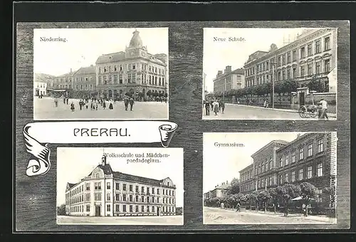 AK Prerau /Prerov, Niederring, Neue Schule, Gymnasium