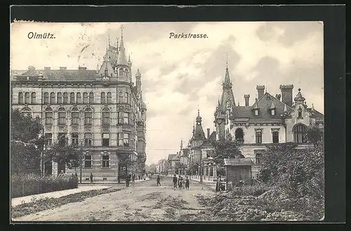 AK Olmütz, Blick in die Parkstrasse