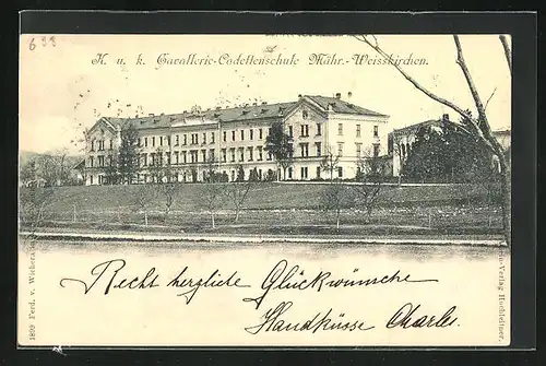 AK Mähr. Weisskirchen, K. u. K. Kavallerie-Kadettenschule