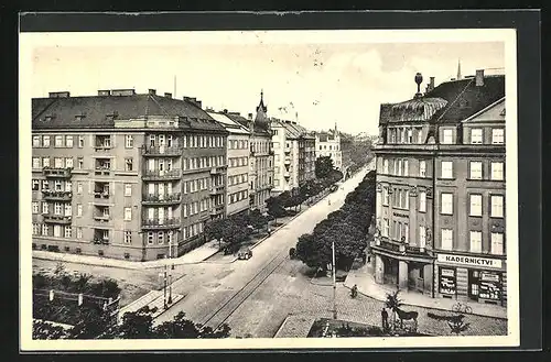 AK Olmütz, Legionenstrasse mit Geschäften