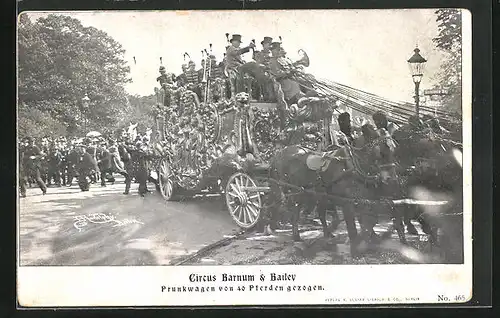 AK Zirkus Barnum & Bailey, Prunkwagen