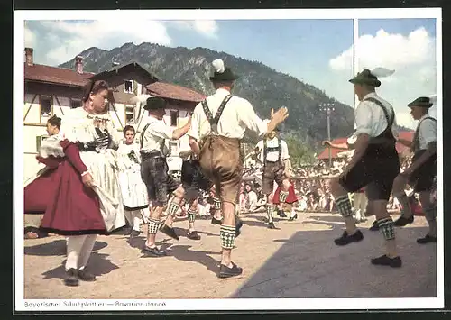 AK Bayerischer Volkstanz Schuhplattler