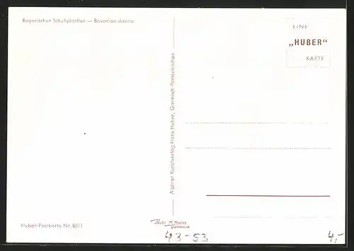 AK Bayerischer Volkstanz Schuhplattler