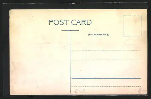 Künstler-AK West-Australien, Briefmarken und Wappen