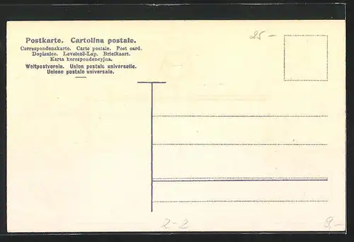 Künstler-AK Marocco, Briefmarken und Wappen