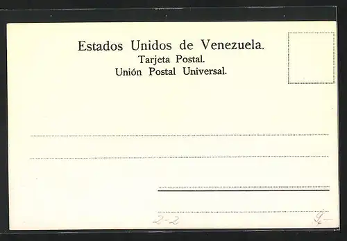 Lithographie Venezuela, Briefmarken und Wappen