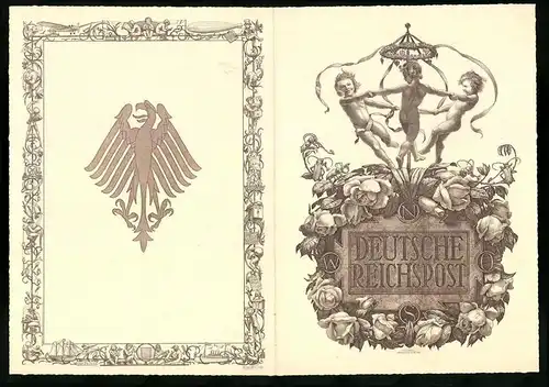 Telegramm Deutsche Reichspost, 1933, Reigentanz am Maibaum, Entwurf: Hanns Bastanier, Maikäfer