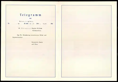 Telegramm Deutsche Reichspost, 1937, Segelschiff bei leichtem Wellengang mit , Entwurf: Hans Bohrdt