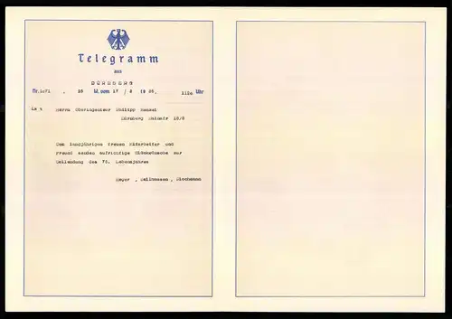 Telegramm Deutsche Reichspost, 1936, Blumenwiese mit Bergpanorama, Entwurf: Carl Reiser