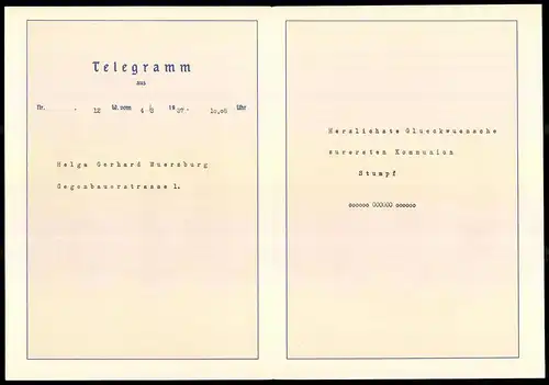 Telegramm Deutsche Reichspost, 1937, Blumenwiese mit Bergpanorama, Entwurf: Carl Reiser