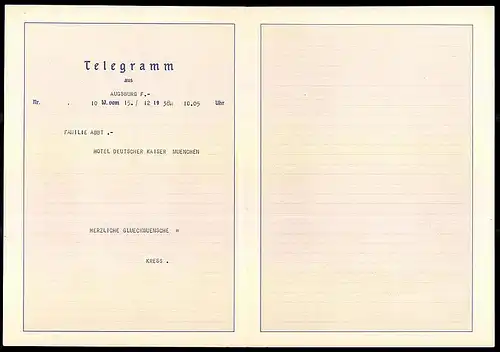 Telegramm Deutsche Reichspost, 1938, Bergmassiv mit blühender Wiese, Entwurf: Carl Reiser