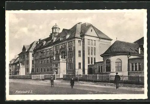 AK Freistadt, Strassenpartie mit Villa