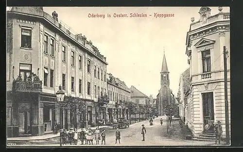 AK Oderberg, Koppgasse, Kinder auf der Strasse