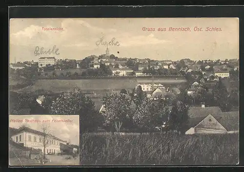AK Bennisch, Pfeilers Gasthaus zum Felsenkeller