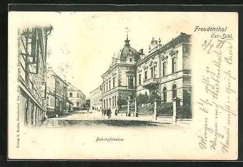 AK Freudenthal, Blick in die Bahnhofstrasse