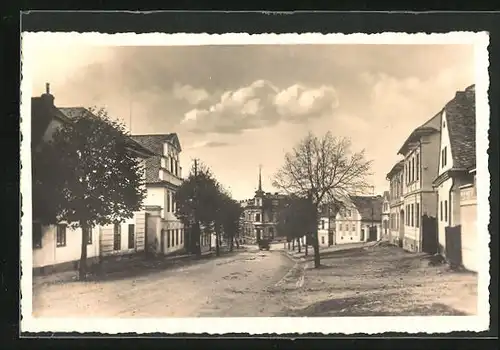 AK Bennisch, Häuser an der Bahnhofstrasse