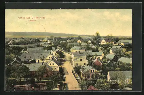 AK Herrlitz, Blick aufs Oberdorf