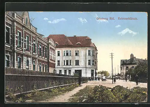 AK Oderberg, Strasse an der Rohrwerkschule