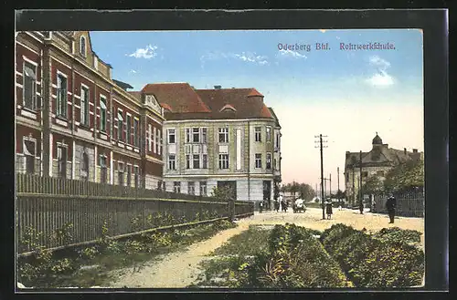 AK Oderberg, Bahnhof, Rohrwerkschule