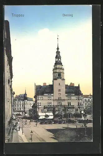 AK Troppau, Oberring mit Rathaus