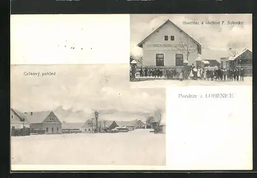 AK Prelouc-Lohenice, Hostinec a obchod F. Sobotky, Celkovy pohled