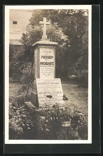AK Salzburg, Grabstätte der Familie Mozart, St. Sebastiansfriedhof