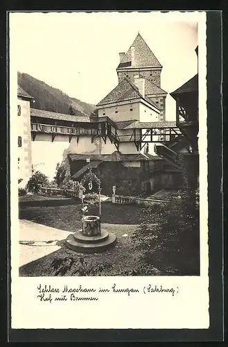 AK Unternberg, Schloss Moosham mit Brunnen