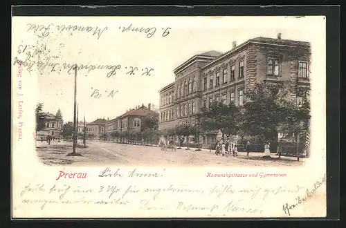 AK Prerau, Komenskystrasse und Gymnasium