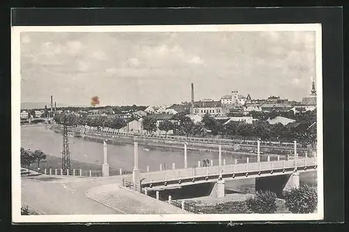 AK Prerau, Gesamtansicht von der Neuen Brücke