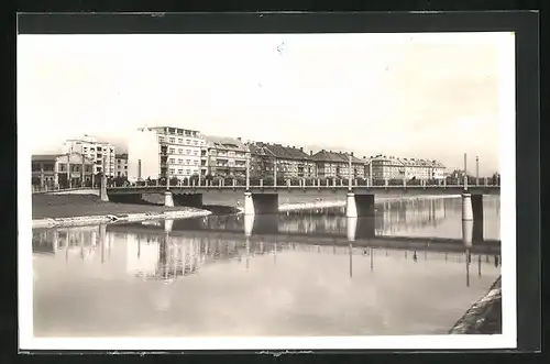 AK Prerov, Fluss mit Brücke
