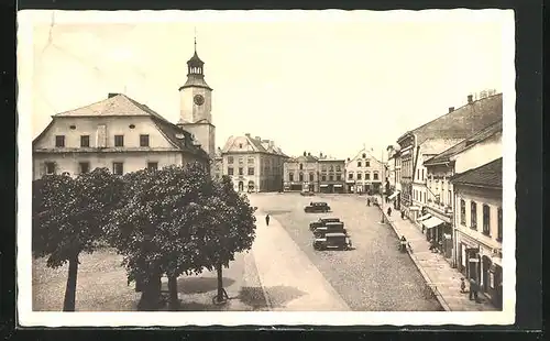 AK Römerstadt, Platz mit Geschäften