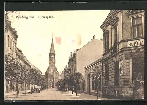 AK Oderberg, Strassenpartie der Kirchengasse