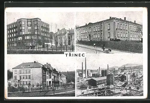AK Trinec, Eisenwerk, Gebäudeansichten, Ortspartie