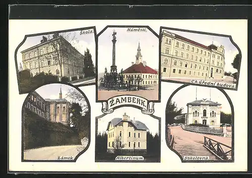 AK Zamberk, Namesti, Skola, Zamek