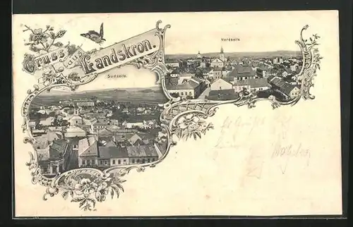 AK Landskron, Süd- und Nordseite der Stadt