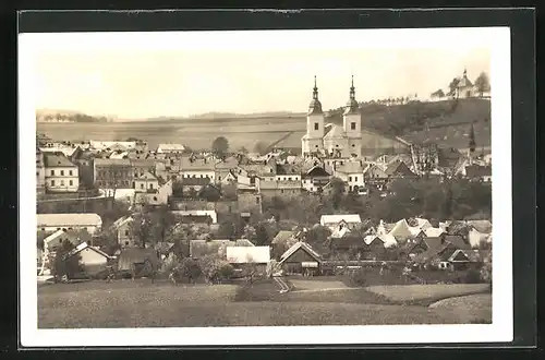 AK Zamberk, Teilansicht mit Kirche