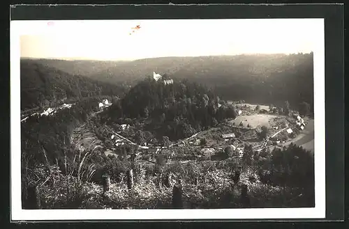 AK Litice nad Orlici, Panoramablick auf die Ortschaft