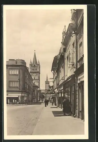 AK Vysoké Mýto, Strassenpartie mit Turm